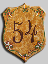 ceramiche di Angela Occhipinti - numero civico